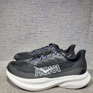 Hoka One One Mach 6 Women's Size US 9.5 Black White Athletic Running Sneakers.